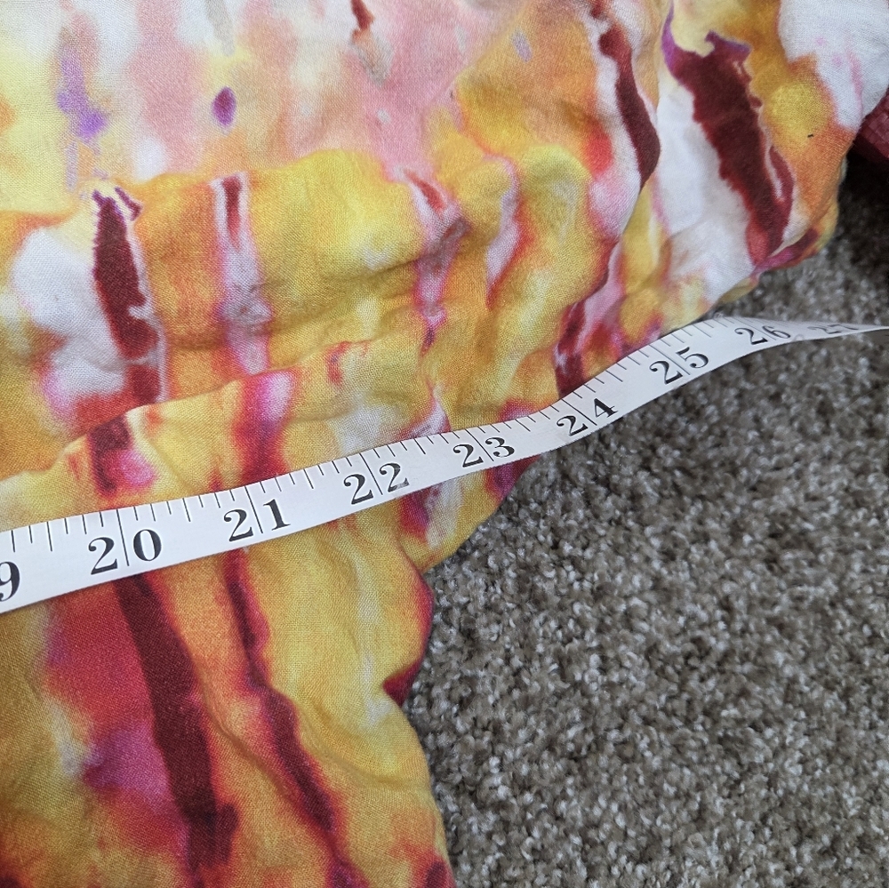 Anthropologie Oversized Button Down Tunic Shirt Hombre Tie Dye Boho Pink Large - Picture 11 of 11